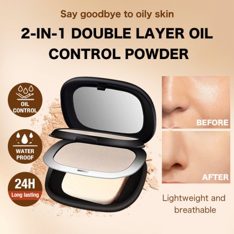 2-in-1 Oil Control Powder Waterproof and Sweatproof