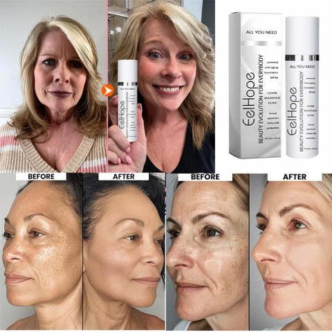 Concealer and anti-aging liquid foundation