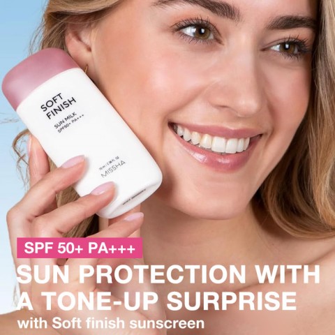 Soft finish sunscreen