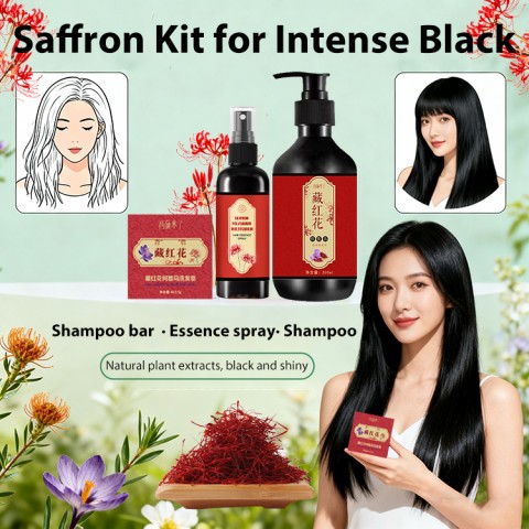 Saffron polygonum Multiflorum Black hair 3pcs Set
