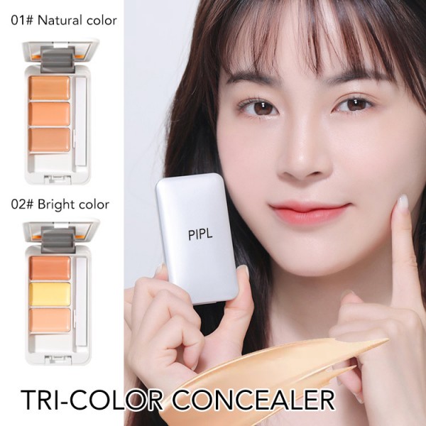 Tri-Color Concealer - Covers Spotted Face, Dark Circles, Pimples