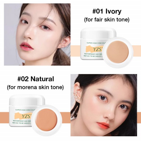 Korea Long-lasting waterproof concealer-Cover dark circles,acne marks,scars-puff as a freebie