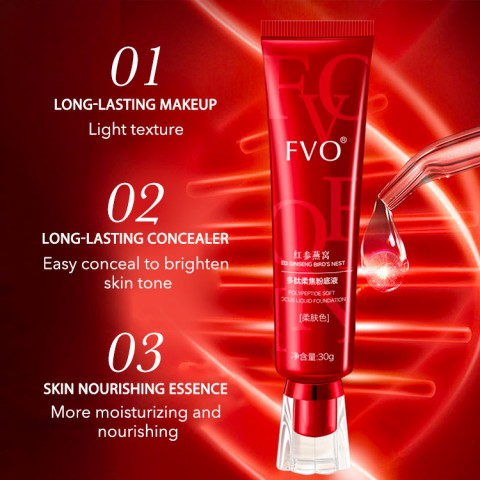 Red Ginseng Birds Nest Polypeptide Nourishing Liquid Foundation