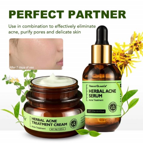 Herbal Acne Treatment Cream and Serum-Buy 1 Take 1