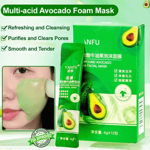 Complex Acid Avocado Cleansing Facial Bubble Mask