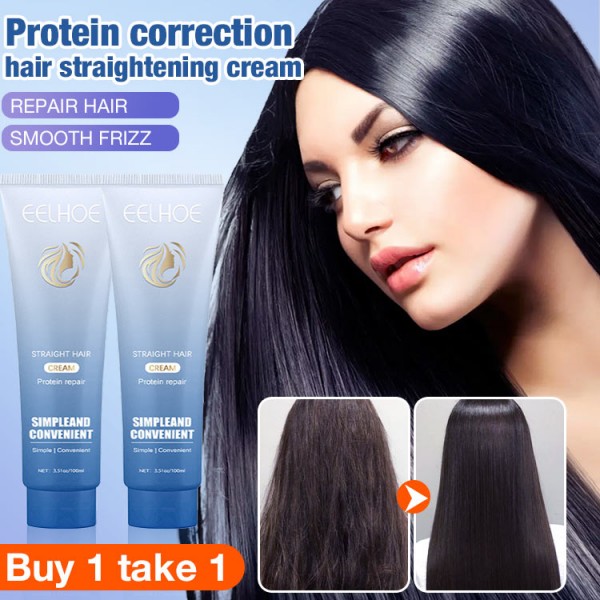 Protein correction hair straightening cr..