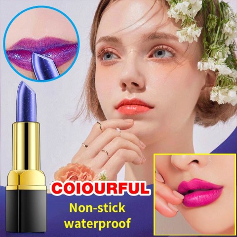 Blue Rose Color Changing Lipstick Discoloration Non-stick Cup Lipstick