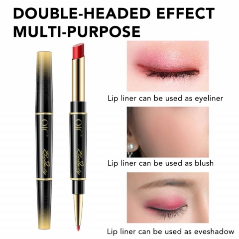 Auto-Rotating Lip Liner Waterproof Non-Marking Matte Lipstick Pen