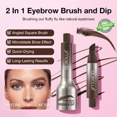 2 In 1 Eyebrow Brush and Dip