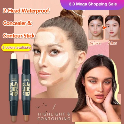 2-head Waterproof Concealer&Contour Stick