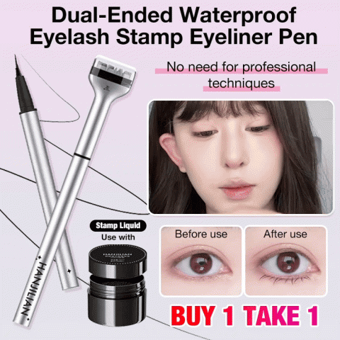 Dual-Ended Waterproof Eyelash Stamp Eyeliner Pen