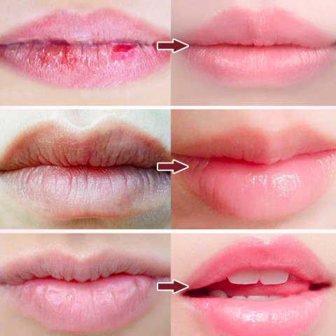 Moisturizing color changing dual-color lip mask